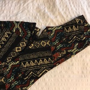 Tribal print bell bottom pant